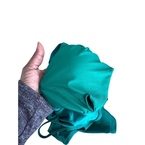 Smismivo Womens Teal One-Piece Swimsuit With Ruched Sides Back Zipper Modest NWT - Picture 6 of 10